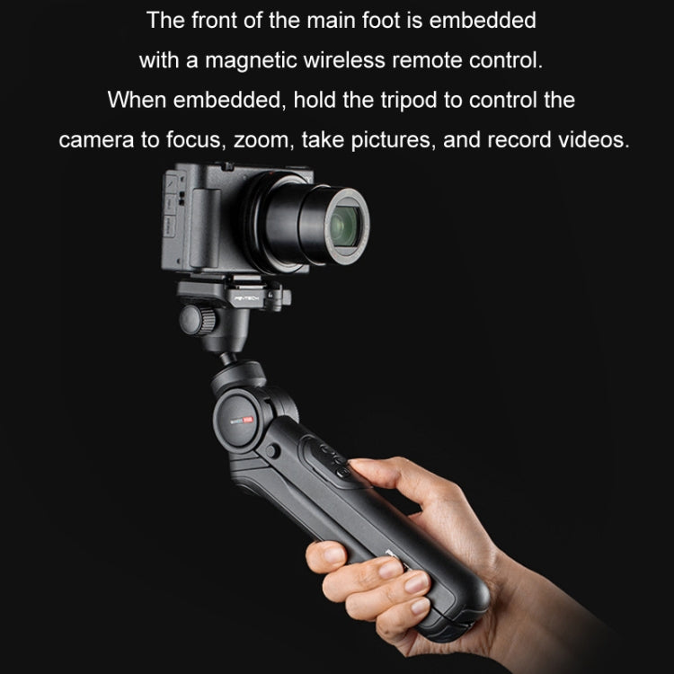 PGYTECH Camera Mobile Phone Desktop Pan Tilt Handheld Tripod, Black, Only Tripod, Remote Control Set, Remote control M1