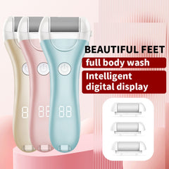 Electric Foot Grinder Digital Display USB Pedicure Peeling, Pink, Gold, Green
