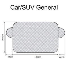 SUITU R-3945 Car Winter Front Glass Snow Shield Defrost Sunshade Thickened Car Clothing, Style:, Non-magnet Clip Door, Non-magnet With Earmuffs, 5 Magnets With Earmuffs, Non-magnet Three Layers Thickened, 12 Magnets Three Layers Thickened              ...