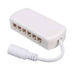 6 Ports 2510 Hub Splitter Junction Box Distributer Connectors Cabinet Light Adapter, 6 Ports  Without DC Header, 6 Ports With DC Head