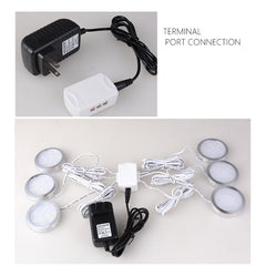 6 Ports 2510 Hub Splitter Junction Box Distributer Connectors Cabinet Light Adapter, 6 Ports  Without DC Header, 6 Ports With DC Head