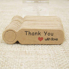 100pcs /Set Small Retro Baking Label DIY Jewelry Price Tag Bookmark Gift Card, Thankyou Cowhide, Handmade White, Thankyou White, Handmade Cowhide, Price Cowhide, Price White