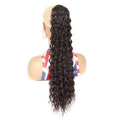 LSDP22 Drawstring Long Curly Wig Ponytail Mesh Curly Ponytail, 1B, 2, 4, 1BT27, 1BT30, 1BT33, 1BTBUG, 18C