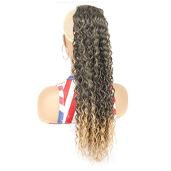 LSDP22 Drawstring Long Curly Wig Ponytail Mesh Curly Ponytail, 1B, 2, 4, 1BT27, 1BT30, 1BT33, 1BTBUG, 18C