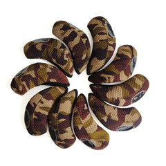 10PCS/Set 15X7 Neoprene Waterproof and Wear-resistant Golf Club Headgear, 10PCS 15X7 Black, 10PCS 15X7 Green, 10PCS 15X7 Camouflage