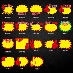 10 bags 25x19cm Explosion Sticker Product Price Tag Supermarket Price Label, XD-541, XD-559