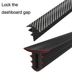 Car Elastomer Seal Rubber Strip Instrument Panel Leakproof Dustproof Soundproof Universal, N856 Carbon Fiber Pattern, 2pcs N856 No Fiber Pattern