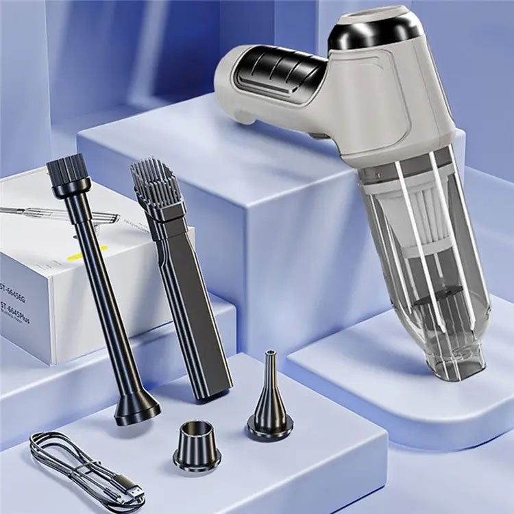 SUITU Car Wireless Wet And Wet Charging Handheld Vacuum Cleaner, Style:, Basic Gray White, Basic Black, Brushless Silver Gray