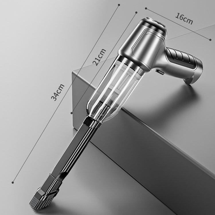 SUITU Car Wireless Wet And Wet Charging Handheld Vacuum Cleaner, Style:, Basic Gray White, Basic Black, Brushless Silver Gray