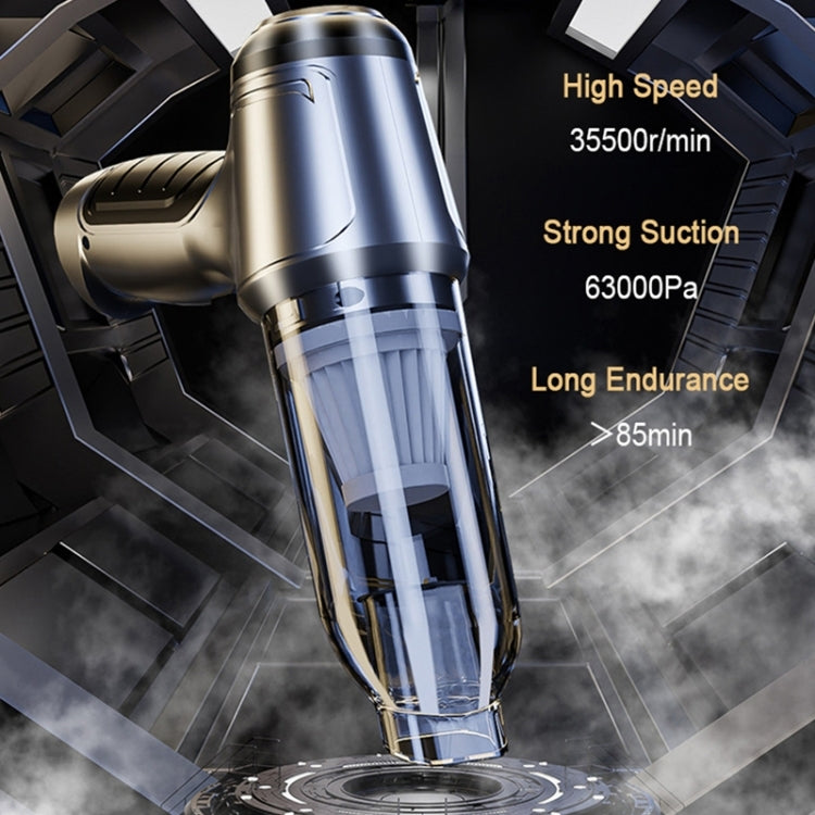 SUITU Car Wireless Wet And Wet Charging Handheld Vacuum Cleaner, Style:, Basic Gray White, Basic Black, Brushless Silver Gray