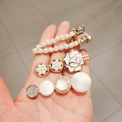 Star Sea Pearl Rhinestone Hair Clip Teenage Girls Headdress