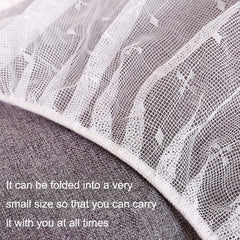 Full Cover Folding Mosquito Net Plus Encrypted Stroller Mosquito Net, 2pcs White