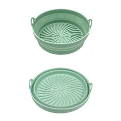Air Fryer Grill Mat High Temperature Resistant Silicone Baking Tray, Specification: Round Inner Red, Round Black, Round Gray, Round Green, Round Pink, Round Blue, Round Orange, Square Black, Square Gray, Square Green, Square Pink, Square Blue          ...