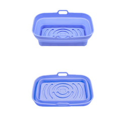 Air Fryer Grill Mat High Temperature Resistant Silicone Baking Tray, Specification: Round Inner Red, Rectangular Blue, Small Round Dark Blue, Small Round Green, Small Round Gray, Small Round Blue, Large Round Dark Blue, Large Round Green, Large Round G...