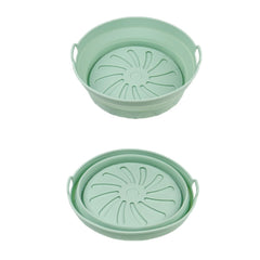 Air Fryer Grill Mat High Temperature Resistant Silicone Baking Tray, Specification: Round Inner Red, Round Inner Green, Round Inner Gray, Round Inner Blue, Round Inner Red