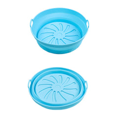 Air Fryer Grill Mat High Temperature Resistant Silicone Baking Tray, Specification: Round Inner Red, Round Inner Green, Round Inner Gray, Round Inner Blue, Round Inner Red