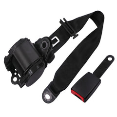 Universal 3-point Car Retrofit Seat Belt With Emergency Locking, Iron Bar Latch, Iron Buckle, Braided Straps