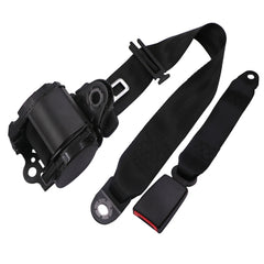 Universal 3-point Car Retrofit Seat Belt With Emergency Locking, Iron Bar Latch, Iron Buckle, Braided Straps