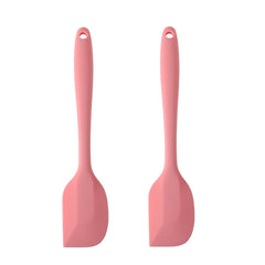 2pcs Large Integrated Silicone Scraper Chocolate Cream Mixing Knife, Large Orange, Large Red, Large Pink, Large Yellow, Large Blue, Large Black, Large Green, Large Purple