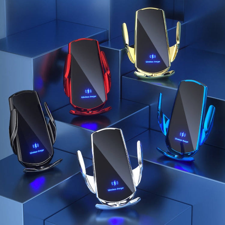 Q3 Infrared Induction Magnetic Car Wireless Charging Phone Bracket with Micro USB + 8 Pin + Type-C / USB-C Magnetic Connector, Q3 Red, Q3 Black, Q3 Gold, Q3 Silver, Q3 Blue