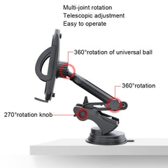Yesido C111 Double Pole Rotating Telescopic Arm Car Bracket, Double Pole Rotating