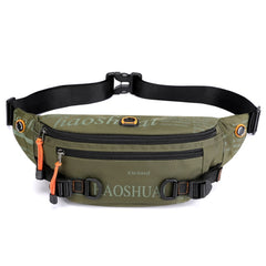 HAOSHUAI 5132 Outdoor Men Waist Bag Sports Running Chest Bag, 5132 Camouflage, 5132 Dark Blue, 5132 Black, 5132 Army Green, 5132 Dark Green