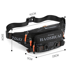 HAOSHUAI 5135 Outdoor Men Waist Bag Waterproof Nylon Cloth Men Bag, 5135 Dark Blue, 5135 Black, 5135 Army Green, 5135 Dark Green, 5135 Camouflage
