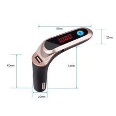 S7 Smart Digital Display Music Player Calling Car Charger, S7 Black, S7 Silver