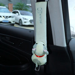 002 Cute Cartoon Thicked Seat Belt Anti-Strangled Protective Cushion, Length:, 30.5cm (Brown Dog), 30.5cm (Beige Dog), 30.5cm (Gray Cat), 30.5cm (Pink Cat), 30.5cm (Gray Fox), 30.5cm (Bear), 23cm (Brown Dog), 23cm (Beige Dog), 23cm (Gray Cat)          ...