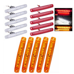 MK-224 10pcs 12-24V Truck Trailer 9LED Side Light Tail Lamp Signal Light, MK-224(White), MK-224(Red), MK-224(Yellow)