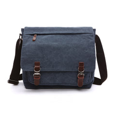 Versatile Canvas Shoulder Messenger Bag Business Computer Bag, Khaki Large, Dark Blue Large, Coffee Large, Black Large, Khaki Medium, Dark Blue Medium, Coffee Medium, Gray Large, Gray Medium, Green Large, Green Medium