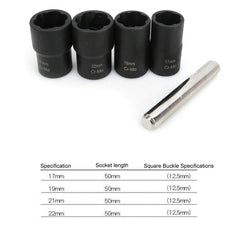 Car Tire Damaged Nut Non-slip Removal Socket Wrench Set, 4 In 1 Wrench Set