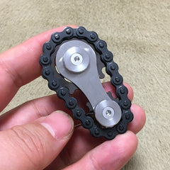 Black Chain Gyro Fingertip Gyro EDC Metal Toy Gear Sprocket Flywheel, Black Full Stainless Steel, Black Gun Plated, Black Colorful, Black Gold Plated