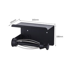 Stainless Steel Damping Paper Towel Holder Punch-free Roll Paper Storage Rack, Style 2