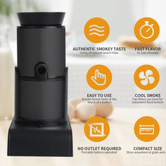 Kitchen Tool Handheld Smoke Detector Household Molecular Dishes Steak Salmon Smoker, SK303 Upgrade Model Black, SK303 Upgrade Model Silver, SK305B Black, SK305B Silver