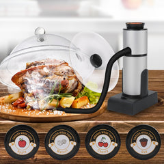 Kitchen Tool Handheld Smoke Detector Household Molecular Dishes Steak Salmon Smoker, SK303 Upgrade Model Silver, SK303 Upgrade Model Black, SK305B Black