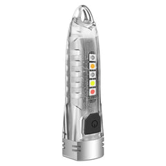 V1 Keychain Lantern Mini Light Flashlight Multifunctional Outdoor Home Flashlight, V1 Transparent Pink, V1 Transparent White