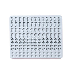 130 Grids Silicone Mat Baking Mold Mini Pet Snacks Dog Food Baking Pan Mold Biscuit Cake Mold, Blue, Pink