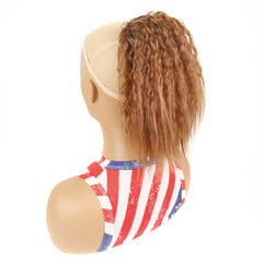 LS868 Drawstring Fixed Corn Perm Curly Wig Fluffy Short Ponytail Wigs, 27H613, 30, 33, 2312, Blue2, Bug, 73C