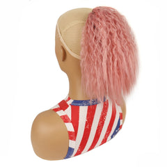 LS868 Drawstring Fixed Corn Perm Curly Wig Fluffy Short Ponytail Wigs, 27H613, 30, 33, 2312, Blue2, Bug, 73C