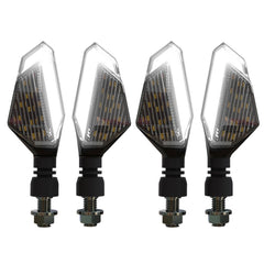 MK-236 4pcs 22LED Motorcycle V Line Two Color Turning Light Signal Angle Light, MK-236 (Yellow Blue), MK-236 (Yellow White), MK-236 (Yellow Red)