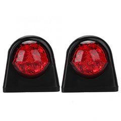 MK-249 10-30V 8LEDs Red And White Truck Round Side Light, MK-249 (Red White)