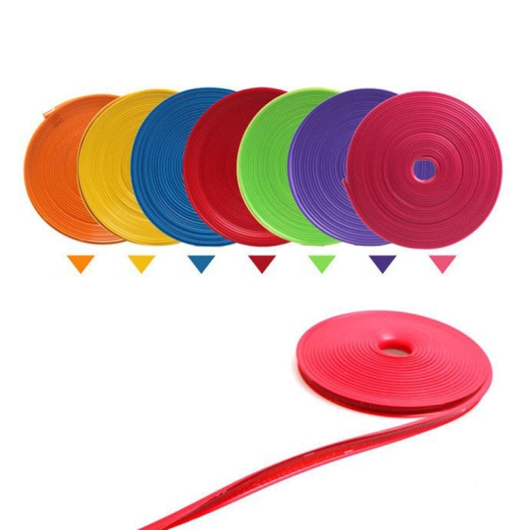 8m/roll Car Wheel General Sticker Modified Protection Sticker Anti-collision Strip, 1roll Purple, 1roll Blue, 1roll Orange, 1roll Gray, 1roll White, 1roll Black, 1roll Red, 1roll Pink