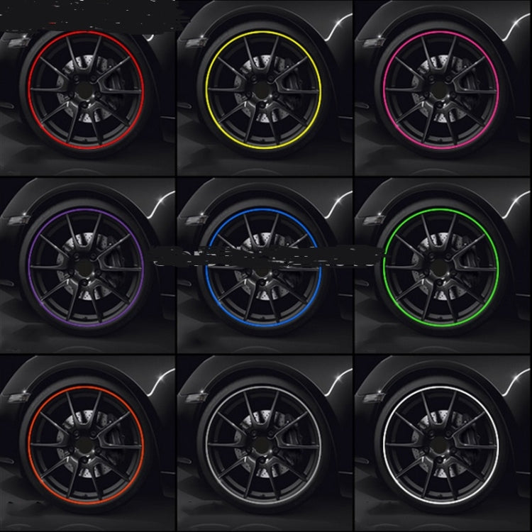 8m/roll Car Wheel General Sticker Modified Protection Sticker Anti-collision Strip, 1roll Purple, 1roll Blue, 1roll Orange, 1roll Gray, 1roll White, 1roll Black, 1roll Red, 1roll Pink