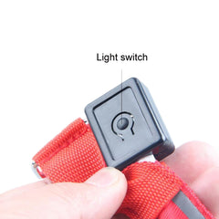 Bicycle 360-degree Rotating Rearview Mirror With Wrist Light, Rearview Mirror With Wrist Light