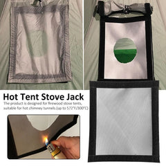 Tent Firewood Stove Chimney Fireproof Anti-Scalding Protective Cover