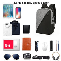 3 In 1 Computer Shoulder Bag Oxford Cloth Schoolbag Multifunctional USB Business Bag