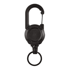 Backpack Carabiner Plastic Retractable Pull Badge Reel, Black-Steel Wire Rope, White-Steel Wire Rope, Black-Fiber Rope, White- Fiber Rope