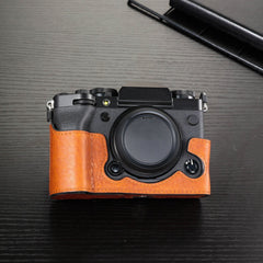 For FUJIFILM X-T5 Camera Cowhide Bag Anti-scratch Protective Case Base Cover