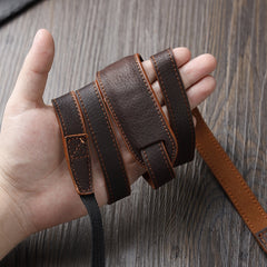 Outdoor Photography Cowhide Leather Camera Shoulder Hanging Neck Winding Strap, Spec:, Top-layer (Black), Top-layer (Coffee), Split Leather (Coffee), Split Leather (Black), Pure Leather (Black), Pure Leather (Deep Coffee), Pure Leather (Coffee)